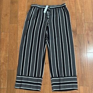 Trina Turk womens black and white striped pants size XL.